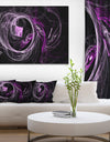 Billowing Smoke Purple in Black - Abstract Digital Art Canvas Print