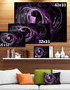 Billowing Smoke Purple in Black - Abstract Digital Art Canvas Print