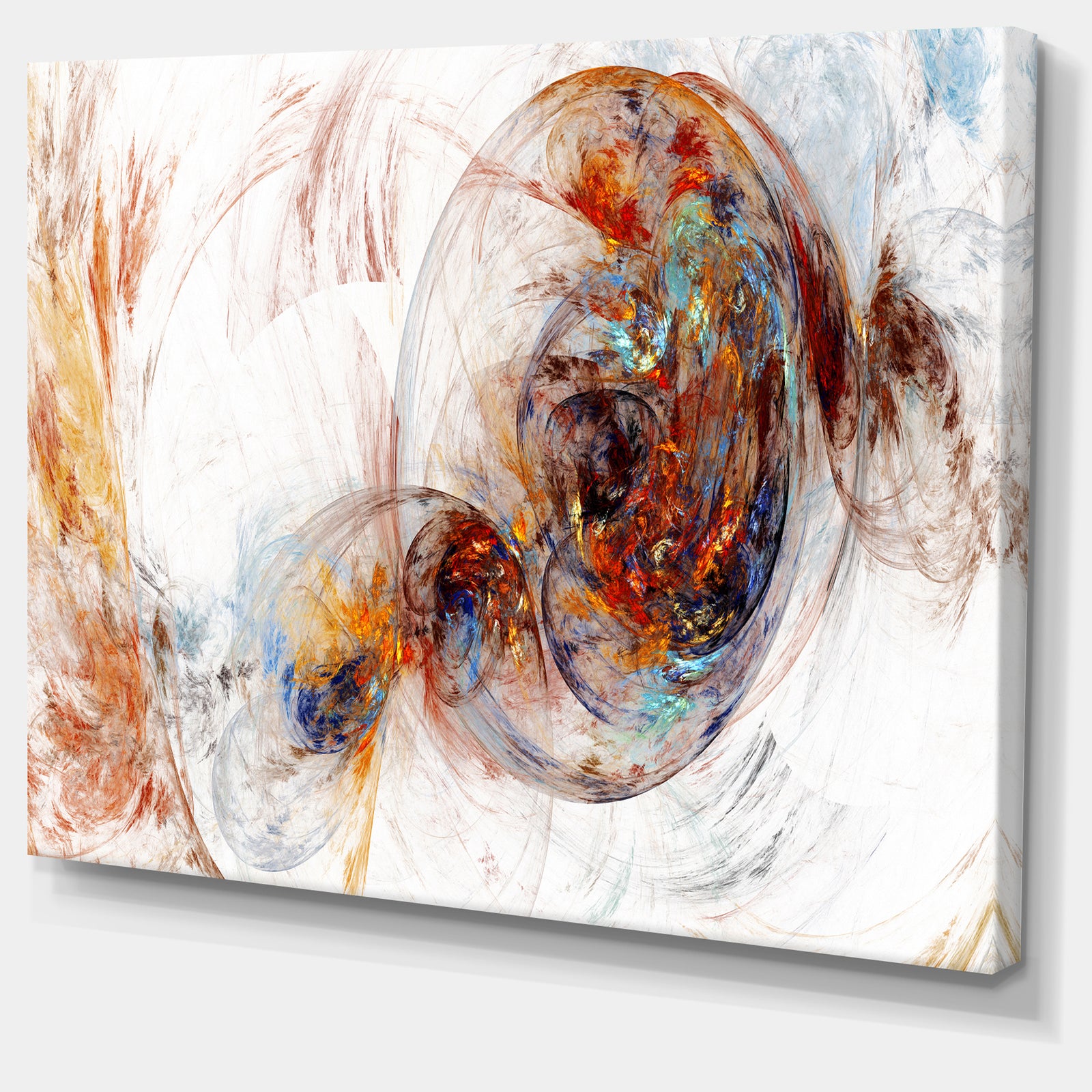 Colored Smoke Brown - Abstract Digital Art Canvas Print