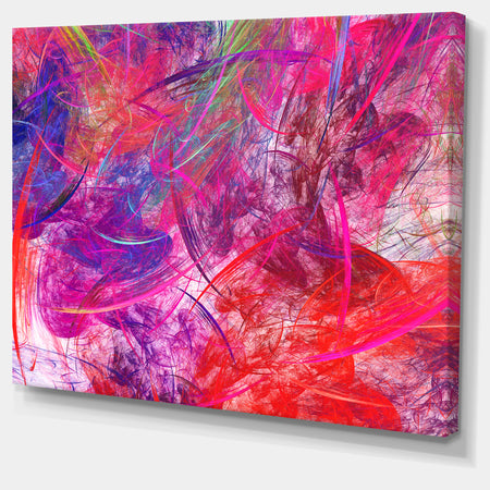 Red Swirling Clouds - Abstract Digital Art Canvas Print