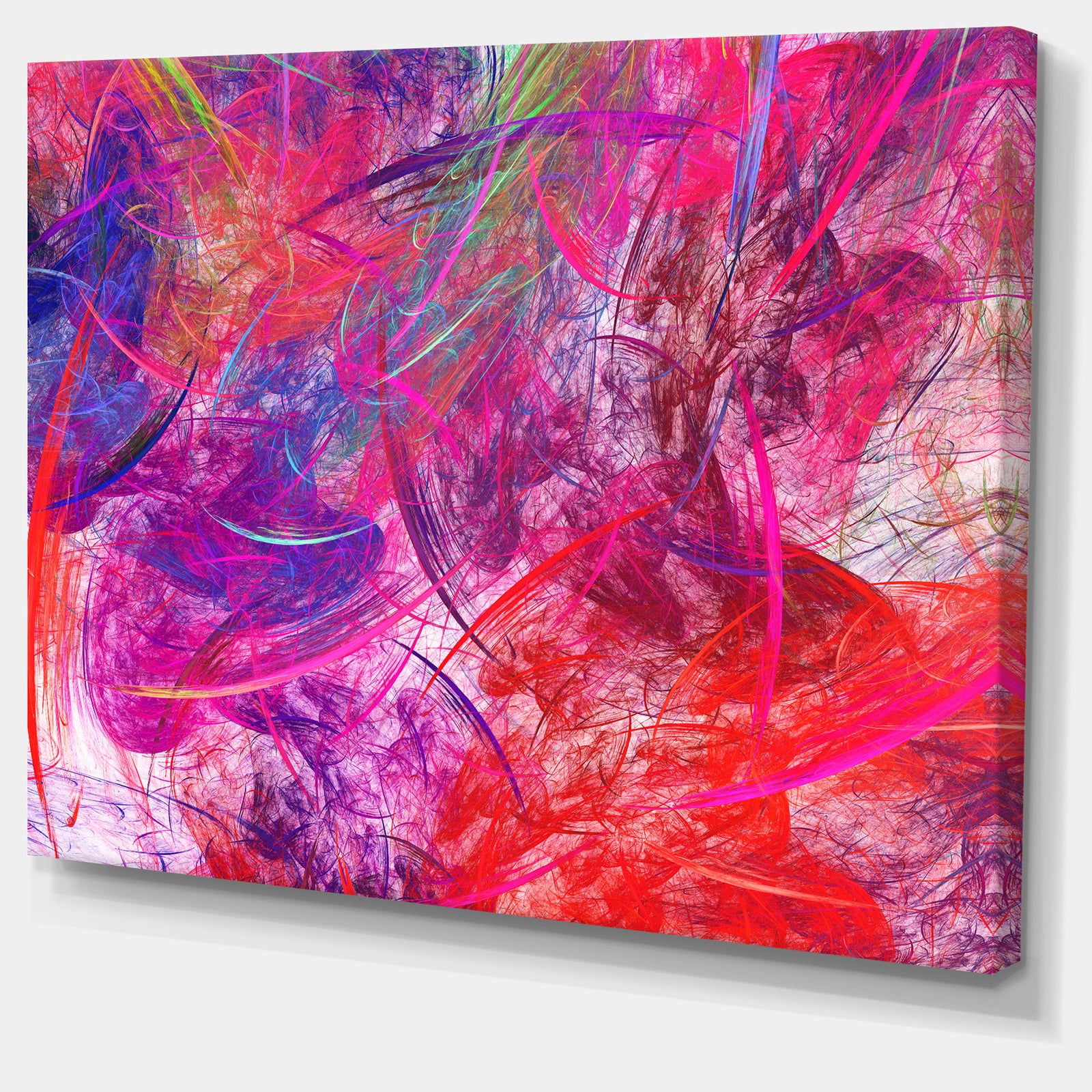 Red Swirling Clouds - Abstract Digital Art Canvas Print