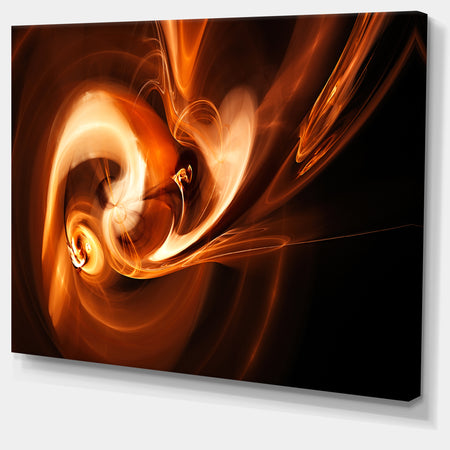 Fractal Smoke Texture Brown - Abstract Digital Art Canvas Print