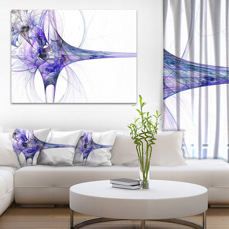 Large Fractal Artwork Blue - Abstract Digital Art Canvas Print
