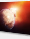 Planets with Rising Star - Modern Spacescape Canvas Print