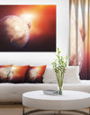 Planets with Rising Star - Modern Spacescape Canvas Print