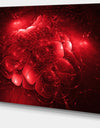 Alien Mystical Flower Red - Floral Digital Art Canvas Print