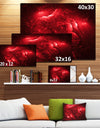 Alien Mystical Flower Red - Floral Digital Art Canvas Print