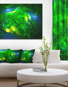 Alien Mystical Flower Green - Floral Digital Art Canvas Print