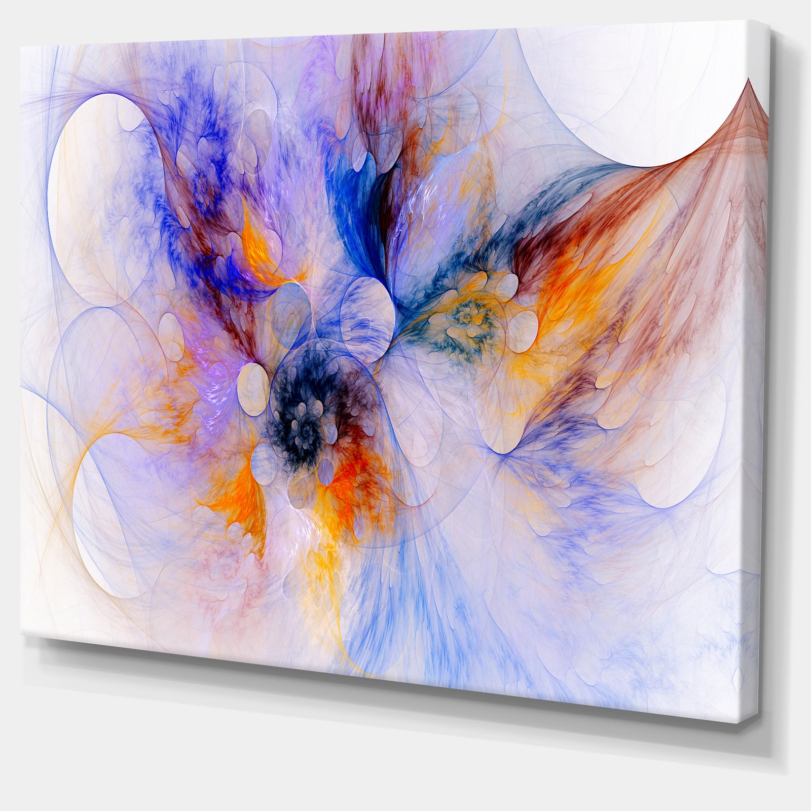 Fractal Floral Wallpaper Art - Floral Digital Art Canvas Print