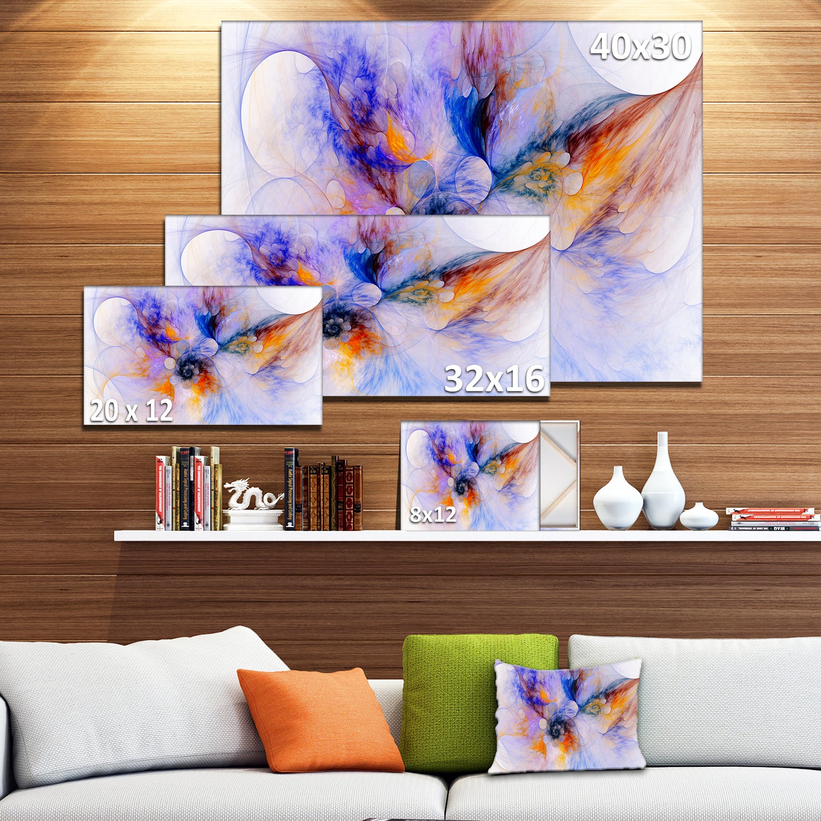 Fractal Floral Wallpaper Art - Floral Digital Art Canvas Print