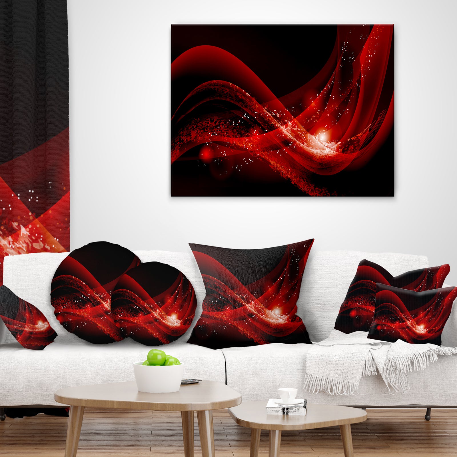 Dark Red Vector Illustration - Abstract Canvas art print