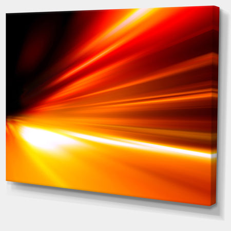 Night Road Traffic Trail - Abstract Digital Art Canvas Print
