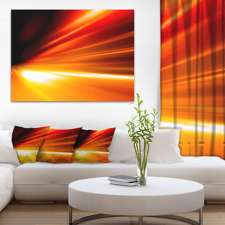 Night Road Traffic Trail - Abstract Digital Art Canvas Print