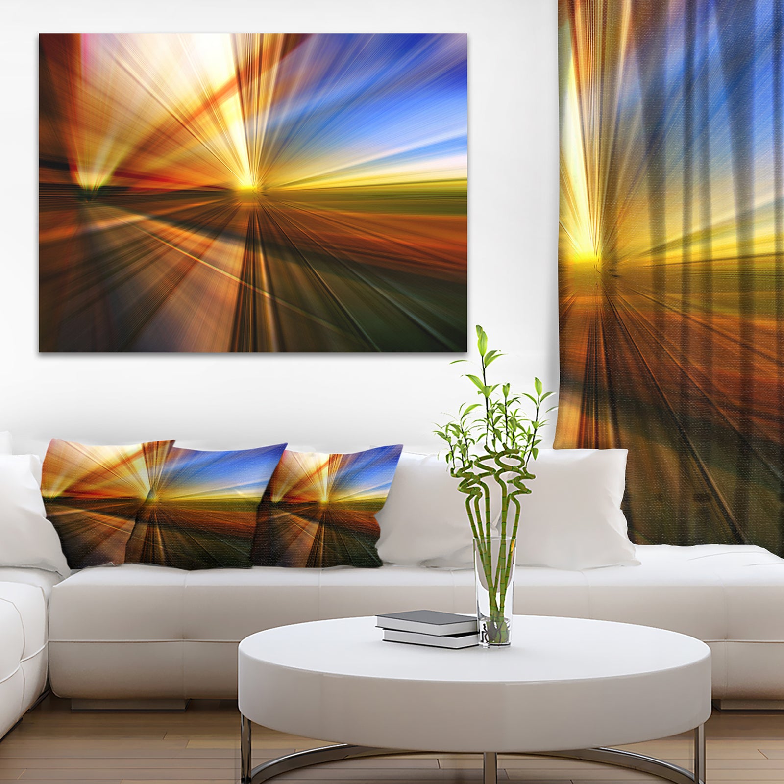 Rays of Speed Reflection - Abstract Digital Art Canvas Print