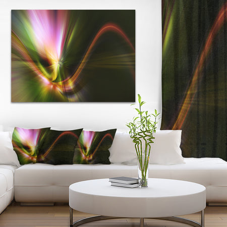 Rays of Speed Green - Abstract Digital Art Canvas Print