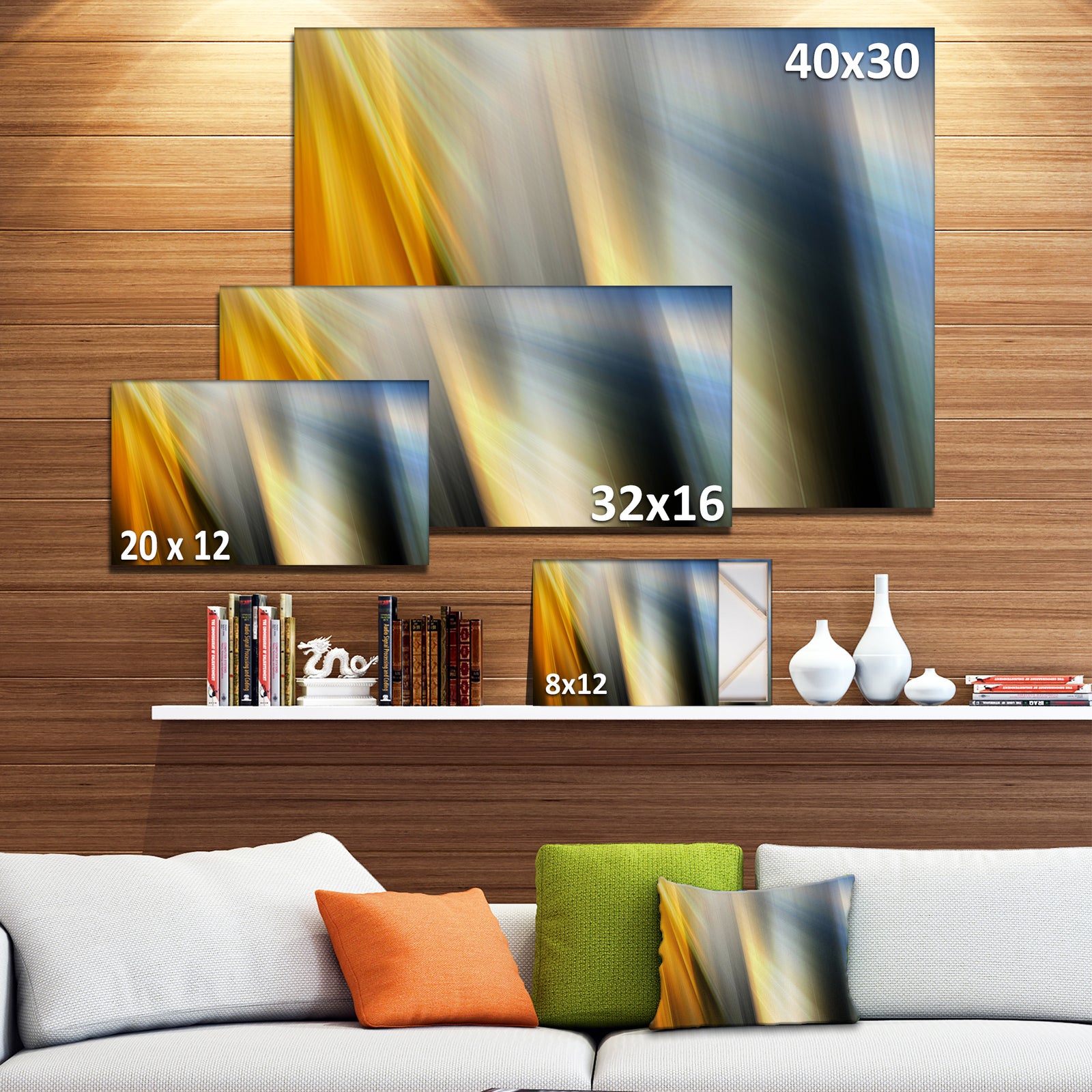 Rays of Speed Vertical - Abstract Digital Art Canvas Print