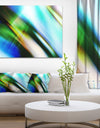 Rays of Speed Blue Green - Abstract Digital Art Canvas Print