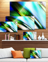 Rays of Speed Blue Green - Abstract Digital Art Canvas Print