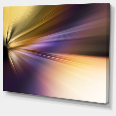 Rays of Speed Purple Brown - Abstract Digital Canvas Print