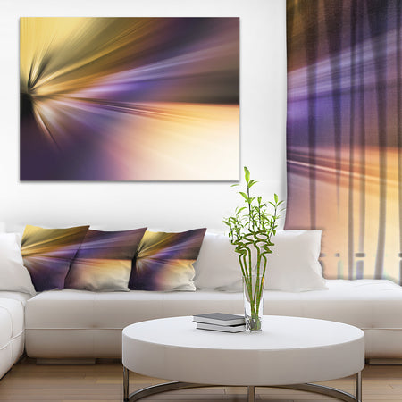 Rays of Speed Purple Brown - Abstract Digital Canvas Print