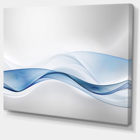 3D Wave of Water Splash - Abstract Digital Art Canvas Print