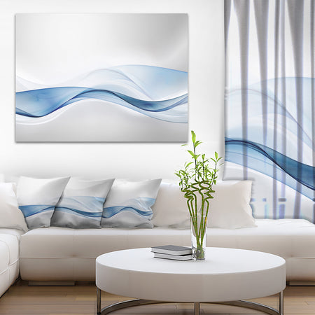 3D Wave of Water Splash - Abstract Digital Art Canvas Print