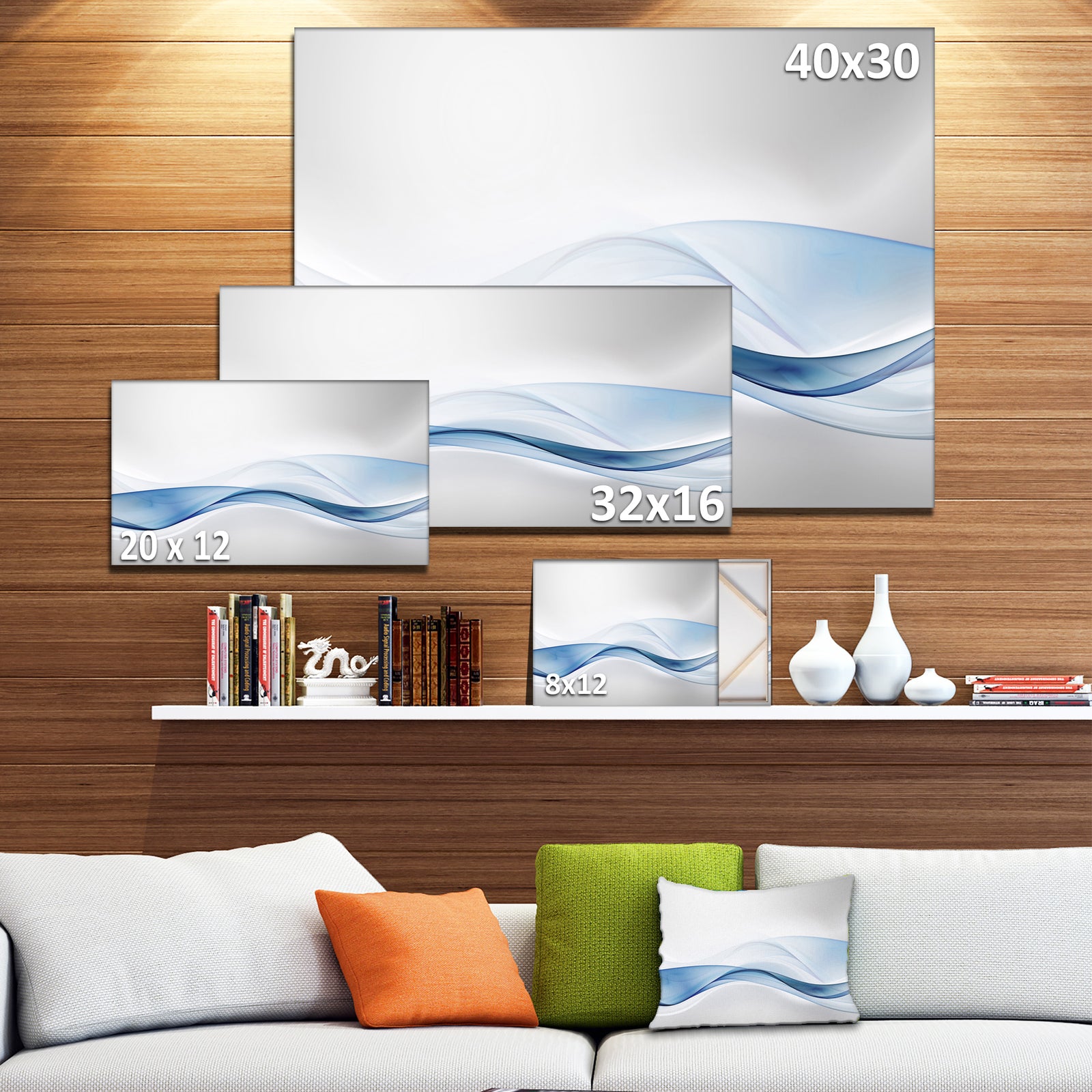 3D Wave of Water Splash - Abstract Digital Art Canvas Print