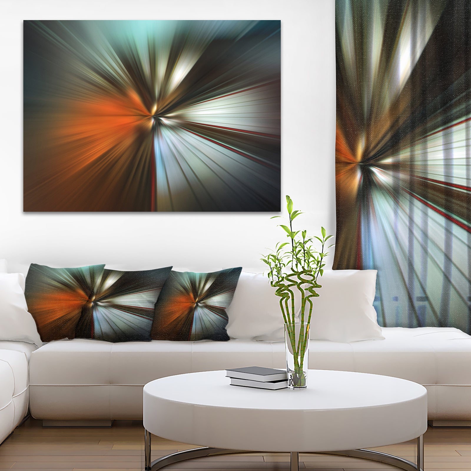 Brown Focus Color - Abstract Digital Art Canvas Print