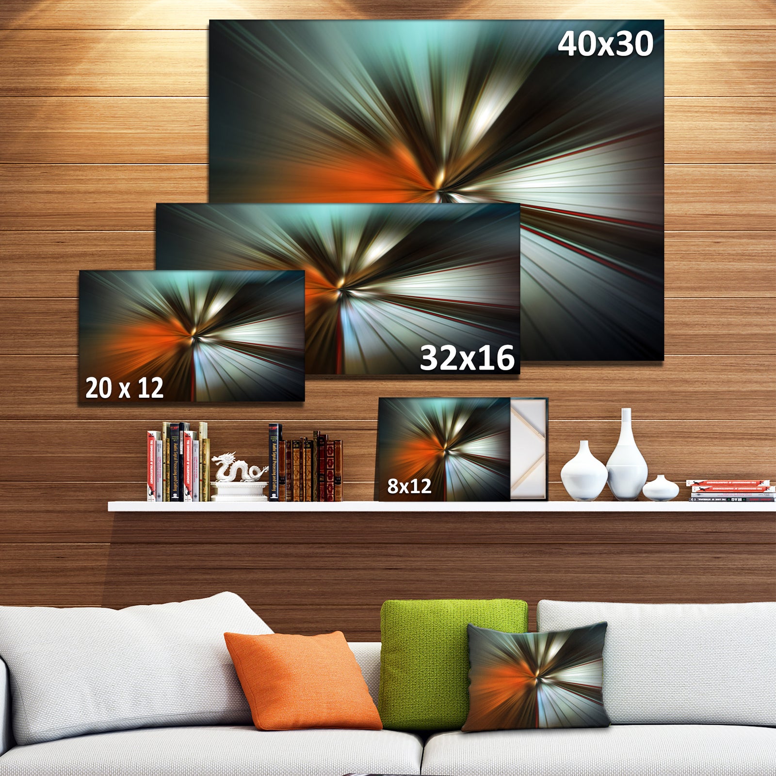 Brown Focus Color - Abstract Digital Art Canvas Print