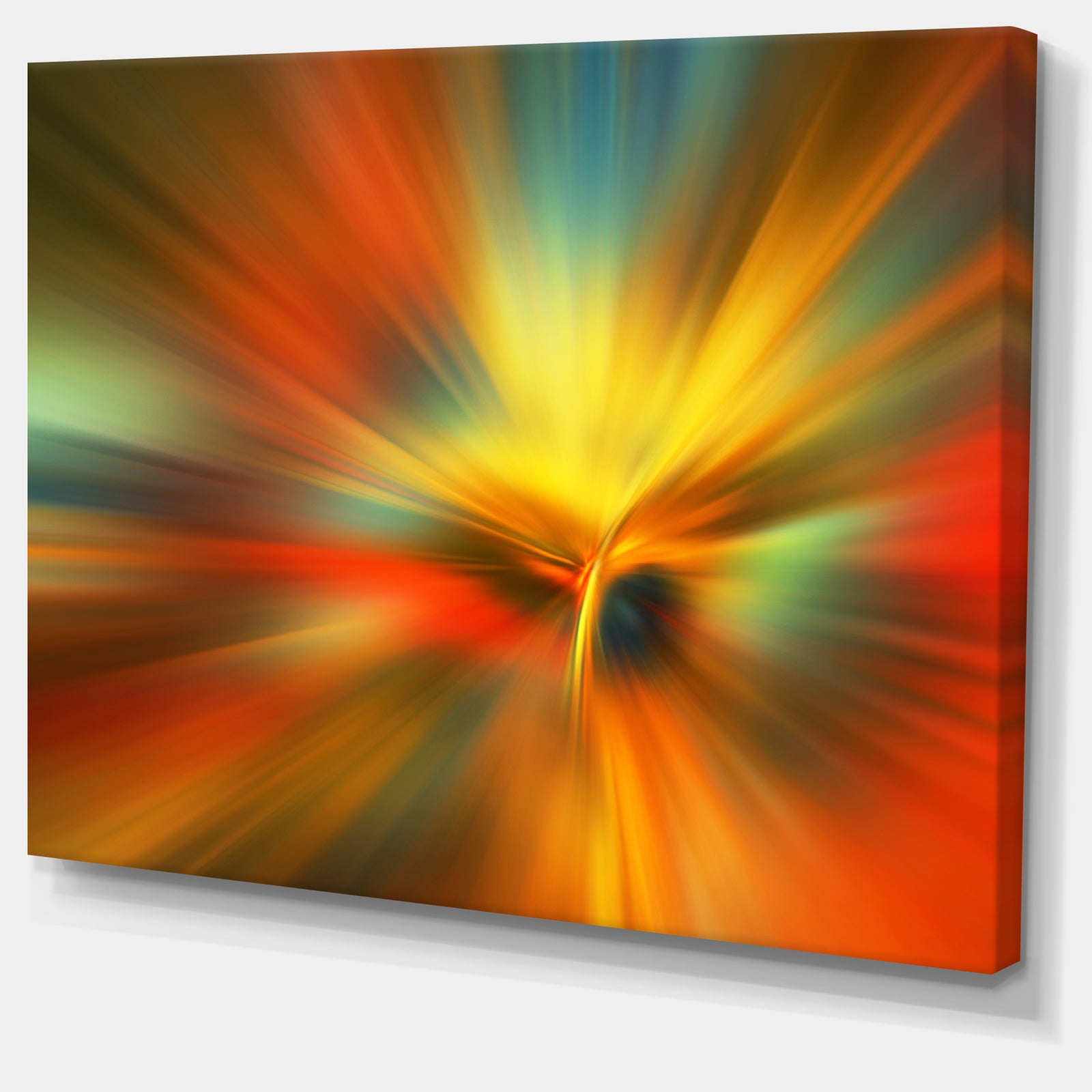 Yellow Focus Color - Abstract Digital Art Canvas Print