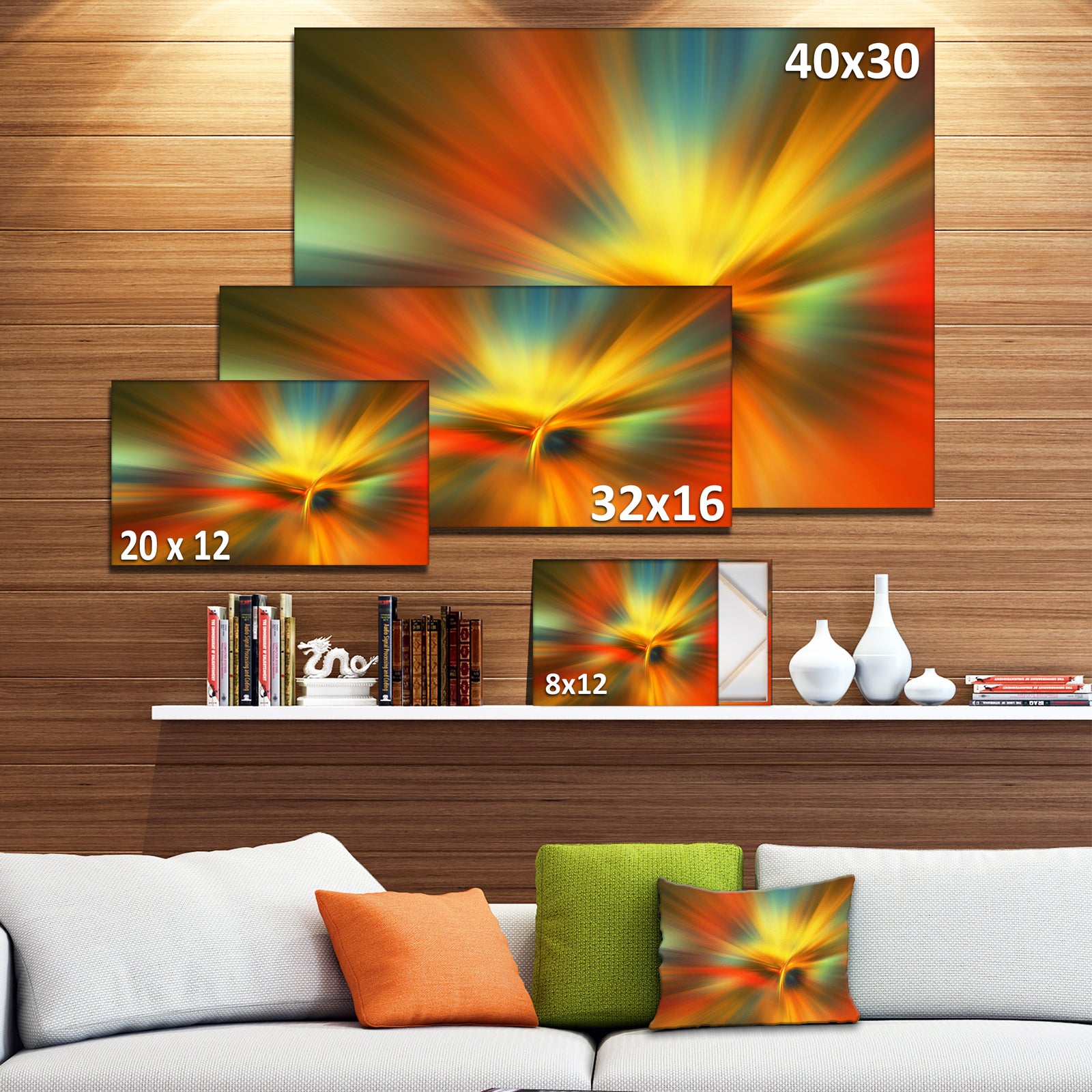 Yellow Focus Color - Abstract Digital Art Canvas Print