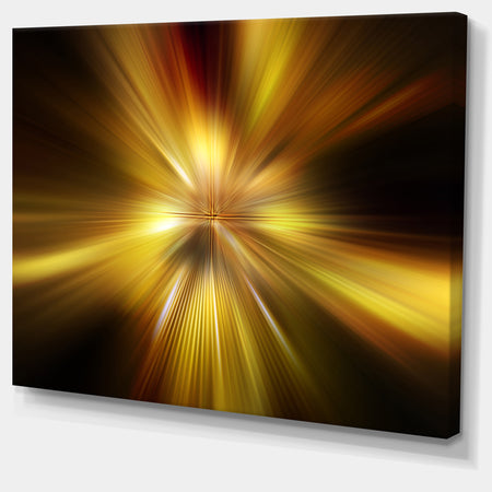 Explosion of Golden Hue - Abstract Digital Art Canvas Print