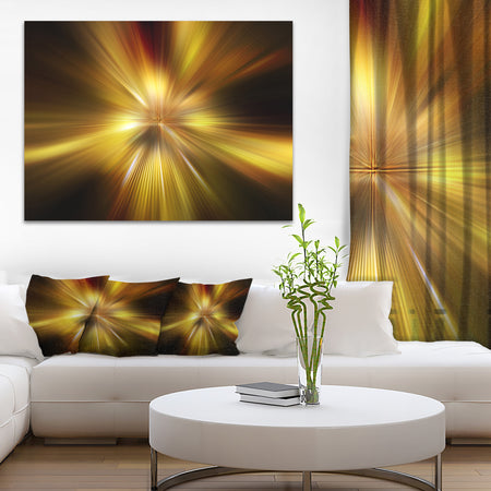 Explosion of Golden Hue - Abstract Digital Art Canvas Print