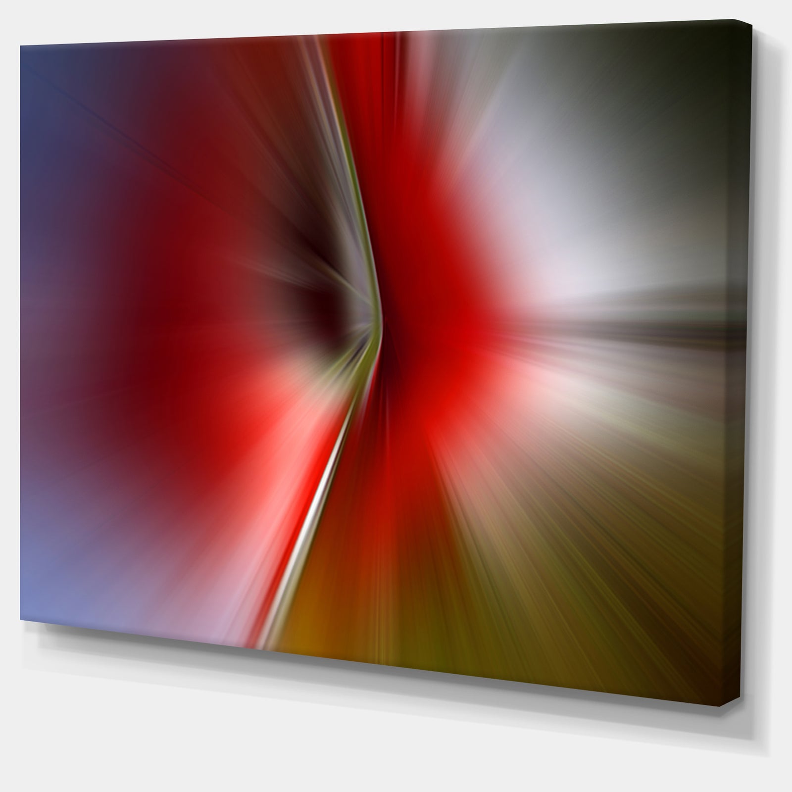 Explosion of Red on Purple - Abstract Digital Art Canvas Print