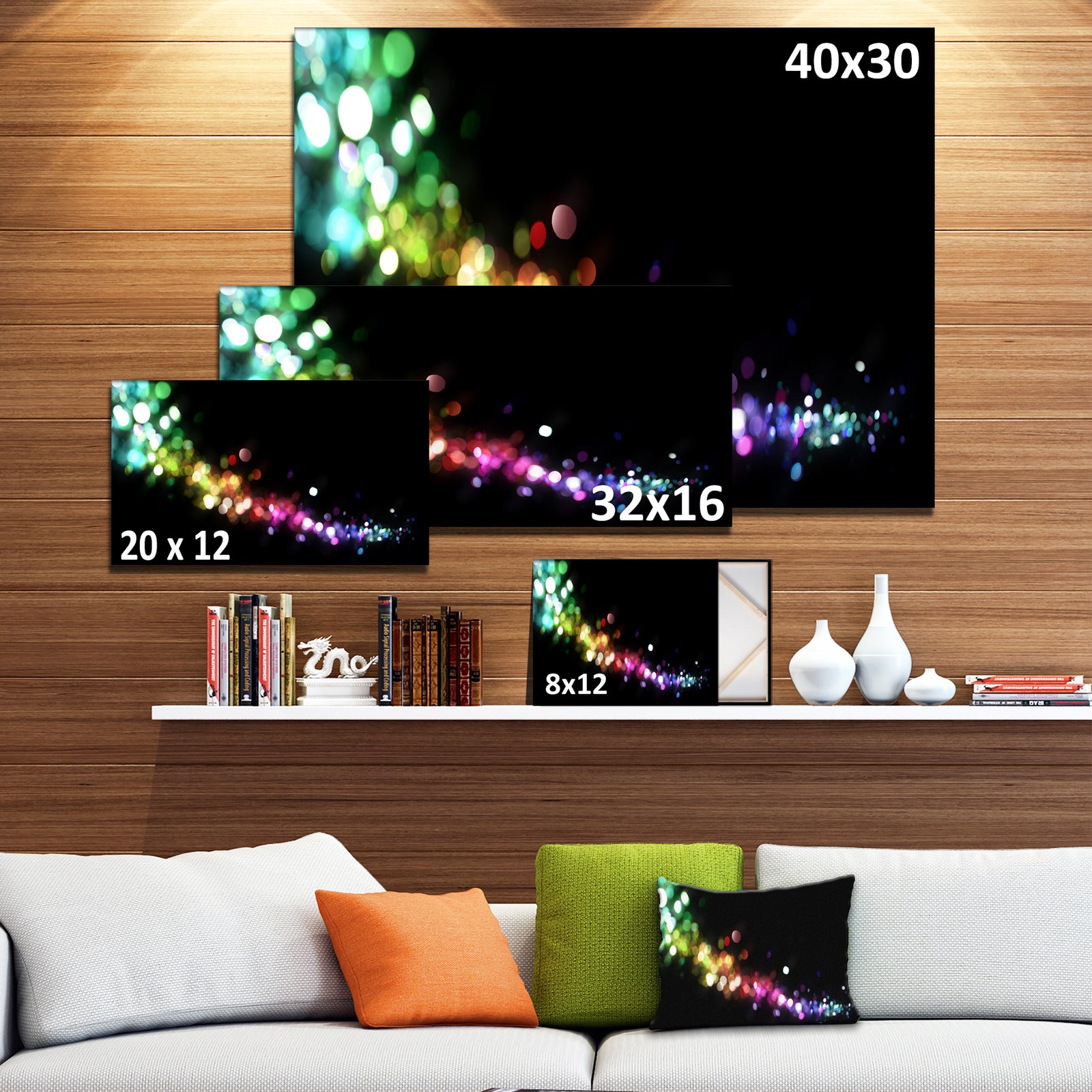 Colorful Abstract Lighting - Abstract Digital Art Canvas Print