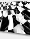 3D Checkered Flag - Abstract Digital Art Canvas Print