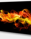 Vibrant Yellow Red Waves - Abstract Digital Art Canvas Print