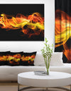 Vibrant Yellow Red Waves - Abstract Digital Art Canvas Print