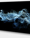 Blue Smoke in Black - Abstract Digital Art Canvas Print