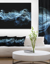 Blue Smoke in Black - Abstract Digital Art Canvas Print