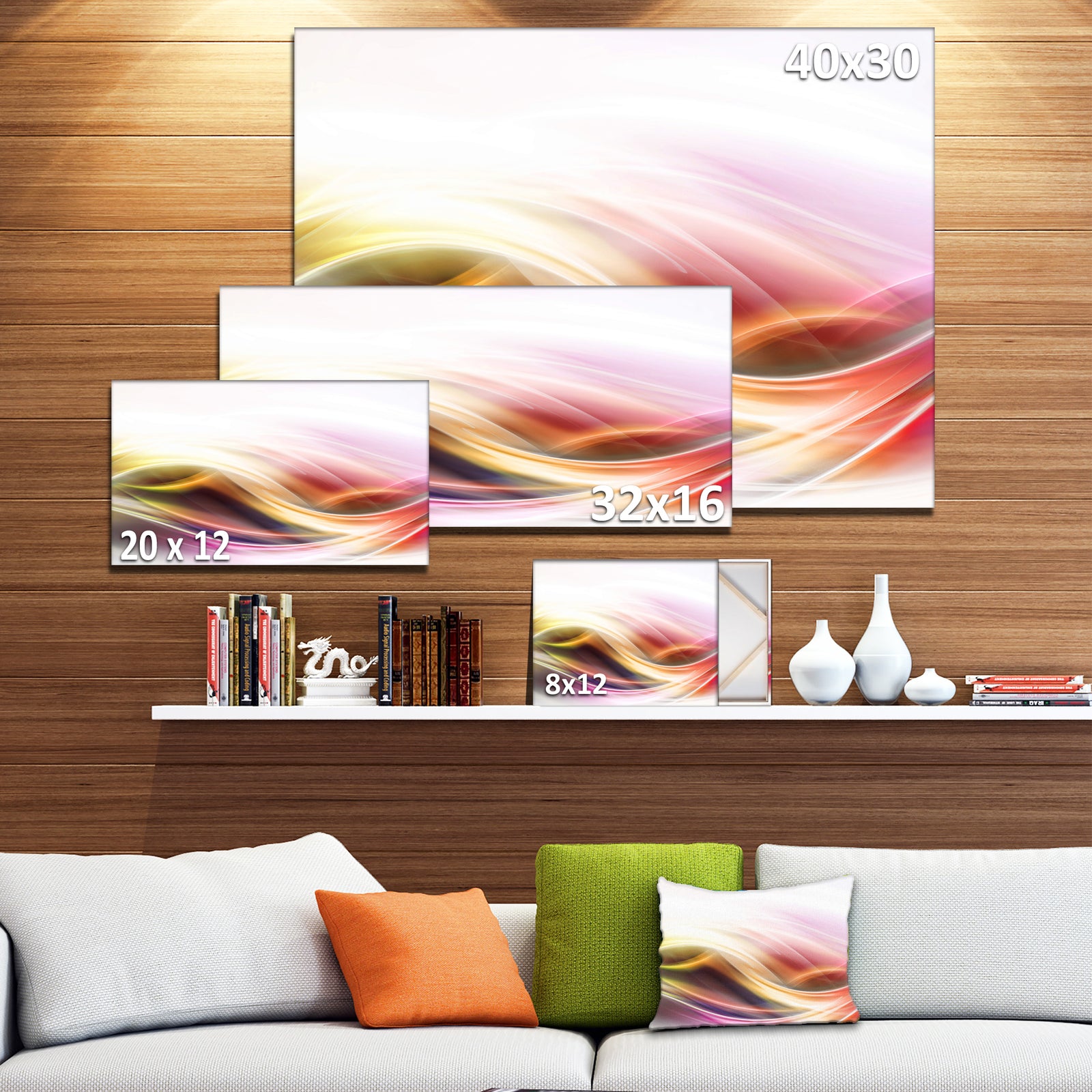 Elegant Light Color Pattern - Abstract Digital Art Canvas Print