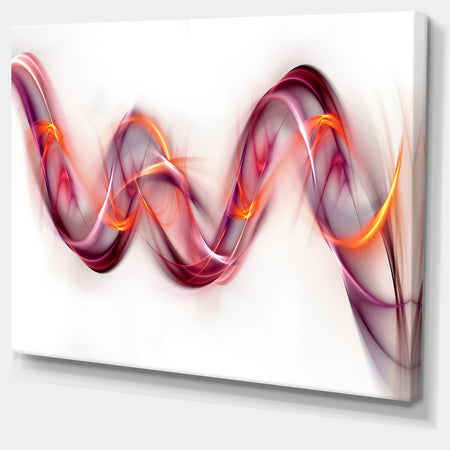 Tangled Pink Gold Waves - Abstract Digital Art Canvas Print
