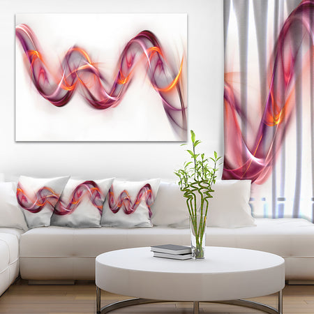 Tangled Pink Gold Waves - Abstract Digital Art Canvas Print