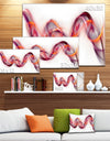 Tangled Pink Gold Waves - Abstract Digital Art Canvas Print