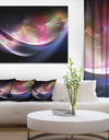 3D Pink Blue Glowing Light - Abstract Digital Art Canvas Print