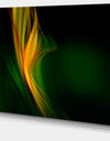 Green Gold Upright Waves - Abstract Digital Art Canvas Print