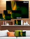 Green Gold Upright Waves - Abstract Digital Art Canvas Print