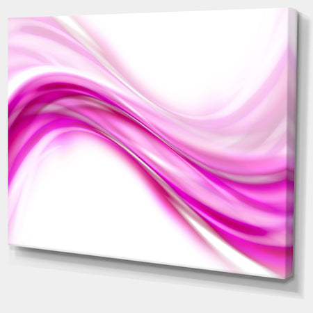 Abstract Pink Downward Waves - Abstract Digital Canvas Print