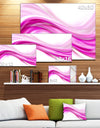 Abstract Pink Downward Waves - Abstract Digital Canvas Print