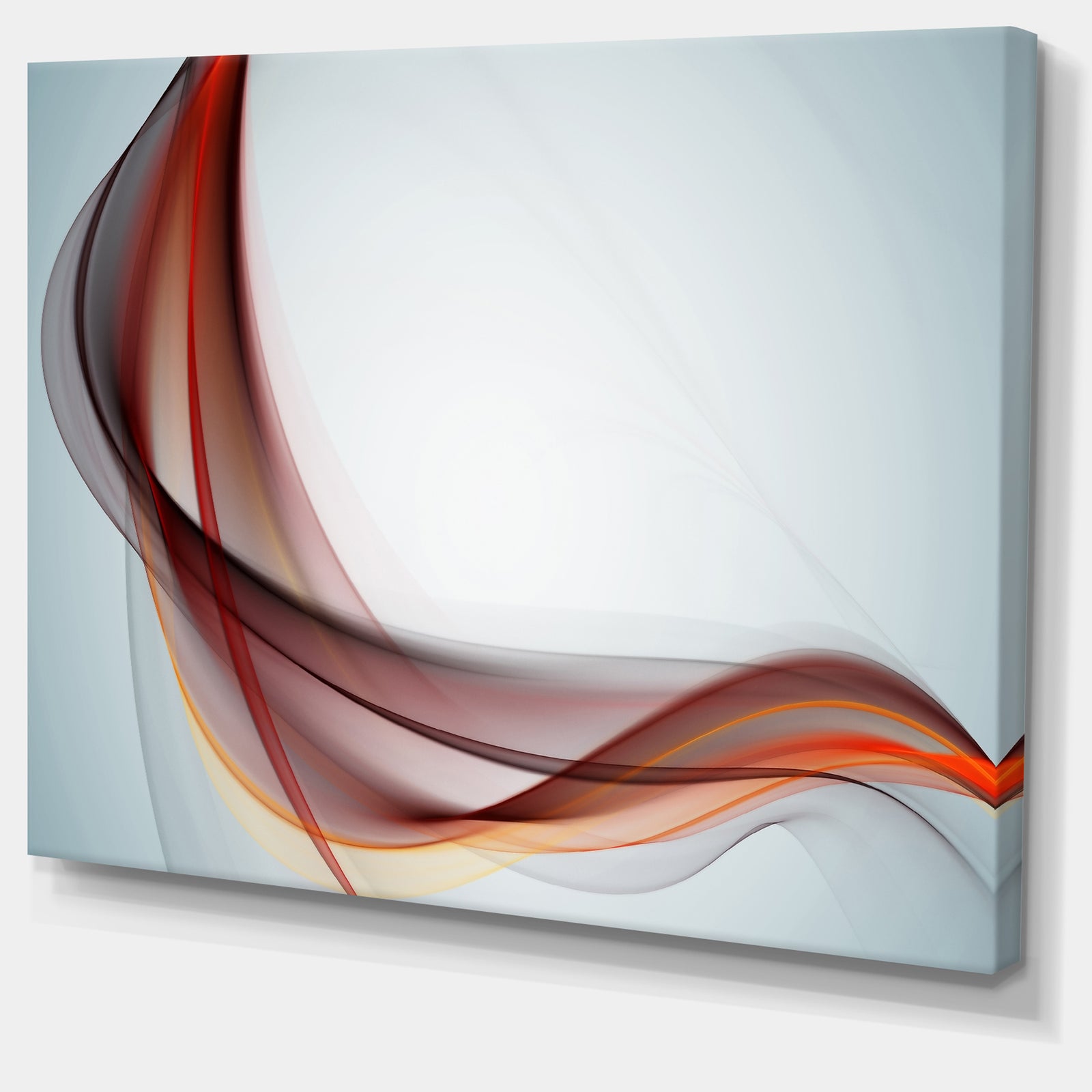 Abstract Brown Upward Waves - Abstract Digital Canvas Print